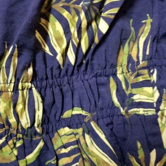 MILK & HONEY BLUE&GREEN CROP TOP BUTTON&TIE FRONT - Picture 6 of 8